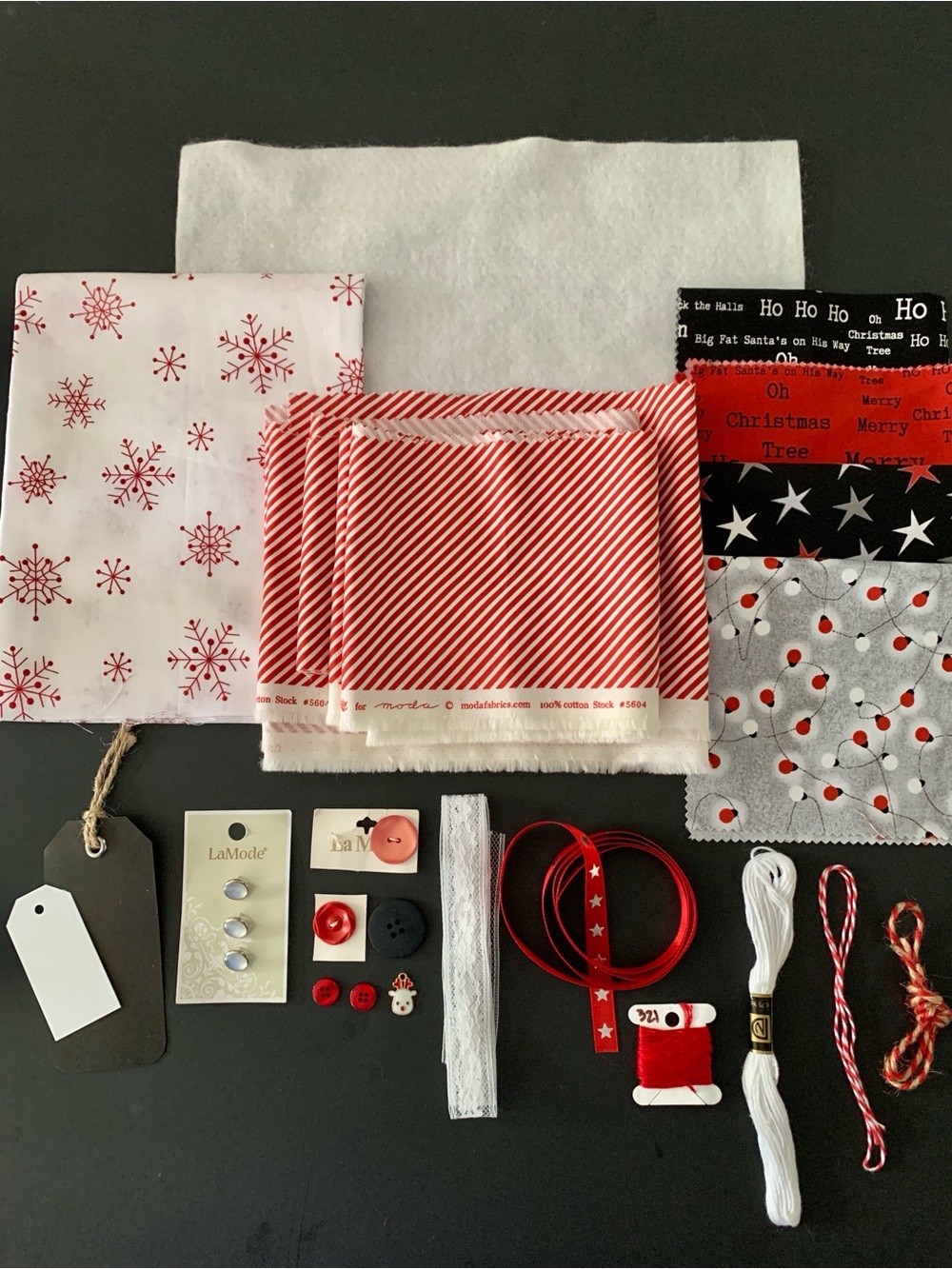Christmas Holiday Slow Stitch Junk Journal Craft Kit DIY